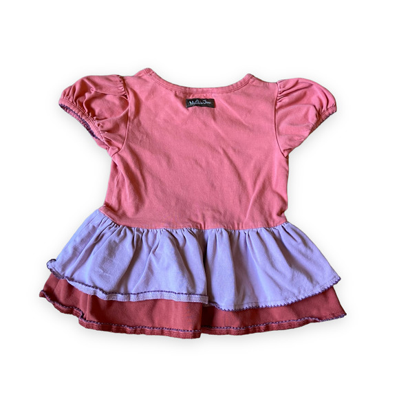 Matilda Jane Other - Matilda Jane Pink Peplum Ruffle Blouse Short Sleeve Size 2
